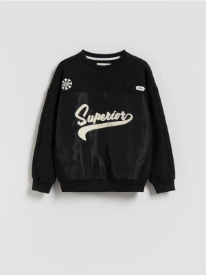 Reserved - Bluza z aplikacją - czarny