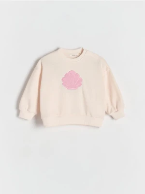 Reserved - Bluza z aplikacją - kremowy