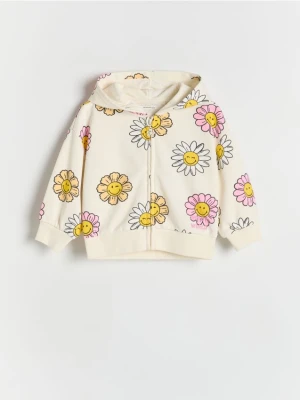 Reserved - Bluza z aplikacją SmileyWorld® - kremowy