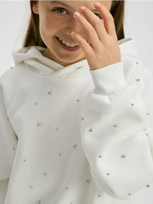 Reserved - Bluza z aplikacjami - złamana biel