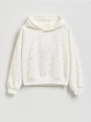 Reserved - Bluza z aplikacjami - złamana biel