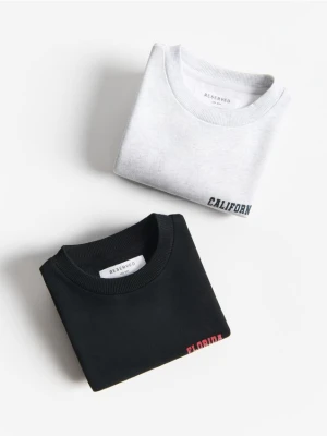 Reserved - Bluza z bawełną 2 pack - czarny