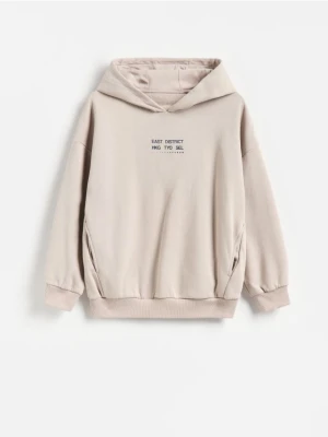 Reserved - Bluza z bawełną - beżowy