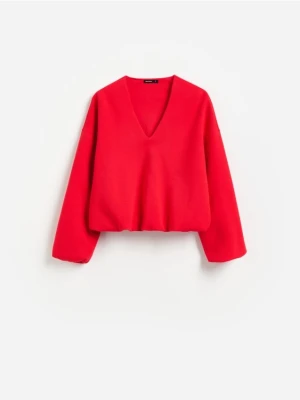 Reserved - Bluza z bawełną - czerwony