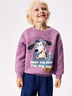 Reserved - Bluza z bawełną - fioletowy