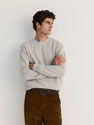 Reserved - Bluza z dodatkiem wełny - złamana biel