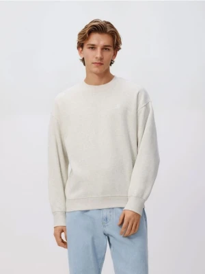 Reserved - Bluza z drobnym haftem - złamana biel