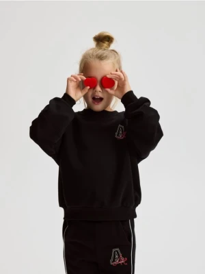 Reserved - Bluza z drobnym nadrukiem - czarny