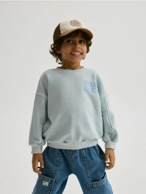 Reserved - Bluza z efektem sprania - jasnoniebieski