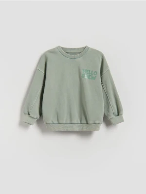 Reserved - Bluza z efektem sprania - jasnozielony