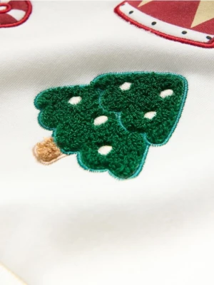 Reserved - Bluza z grającą aplikacją - złamana biel