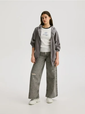 Zdjęcie produktu Reserved - Bluza z haftem - ciemnoszary