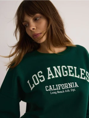 Zdjęcie produktu Reserved - Bluza z haftem - ciemnozielony