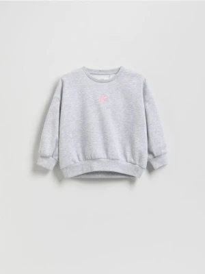 Reserved - Bluza z haftem - jasnoszary