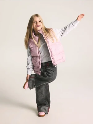 Reserved - Bluza z haftowanym napisem - jasnoszary