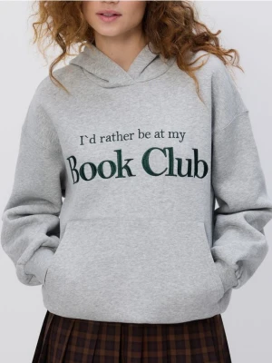 Zdjęcie produktu Reserved - Bluza z haftowanym napisem - jasnoszary