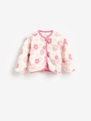 Reserved - Bluza z imitacji baranka - złamana biel