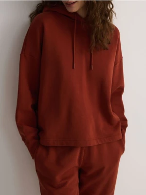 Reserved - Bluza z kapturem - bordowy