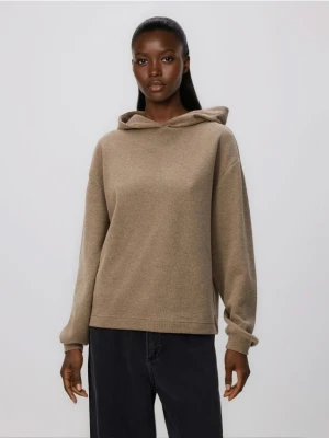 Reserved - Bluza z kapturem - brązowy