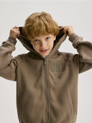 Reserved - Bluza z kapturem - ciemnobrązowy