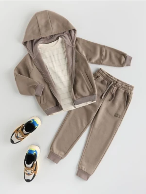 Reserved - Bluza z kapturem - ciemnobrązowy