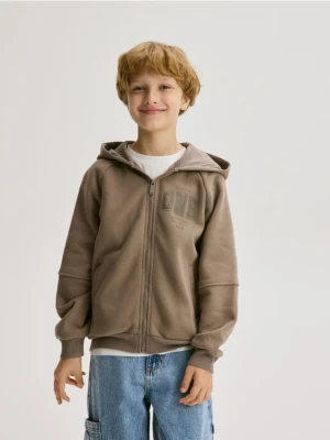 Reserved - Bluza z kapturem - ciemnobrązowy