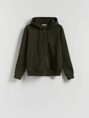 Reserved - Bluza z kapturem - ciemnozielony