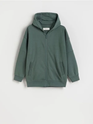 Reserved - Bluza z kapturem - ciemnozielony