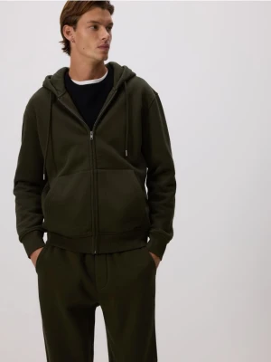 Reserved - Bluza z kapturem - ciemnozielony