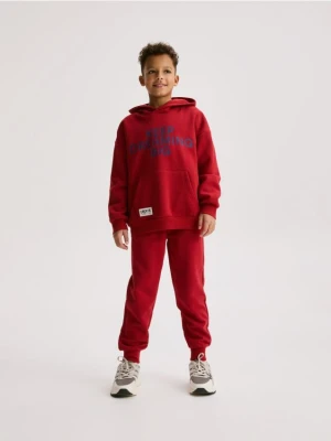 Reserved - Bluza z kapturem - czerwony