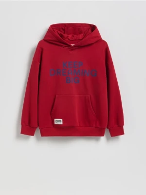 Reserved - Bluza z kapturem - czerwony