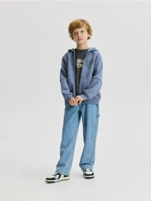 Reserved - Bluza z kapturem - granatowy