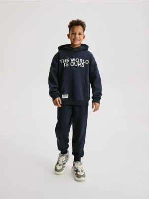 Reserved - Bluza z kapturem - granatowy