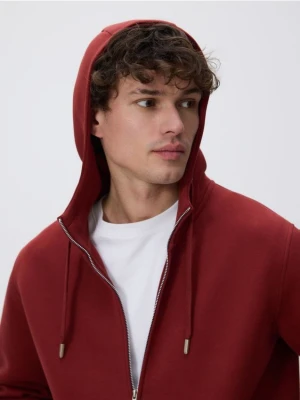 Reserved - Bluza z kapturem - karminowy