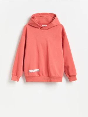 Reserved - Bluza z kapturem - koralowy