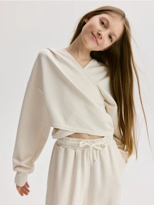 Reserved - Bluza z kapturem - kremowy