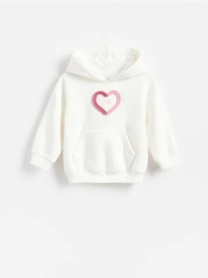 Reserved - Bluza z kapturem - kremowy