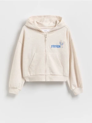 Reserved - Bluza z kapturem Lilo i Stitch - beżowy