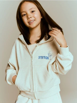 Reserved - Bluza z kapturem Lilo i Stitch - beżowy