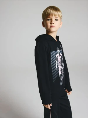 Reserved - Bluza z kapturem Messi - czarny