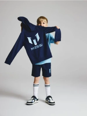 Reserved - Bluza z kapturem Messi - granatowy