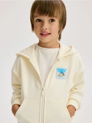 Reserved - Bluza z kapturem Mickey Mouse - złamana biel