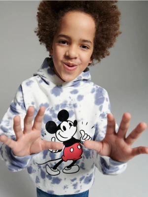 Reserved - Bluza z kapturem Mickey Mouse - złamana biel