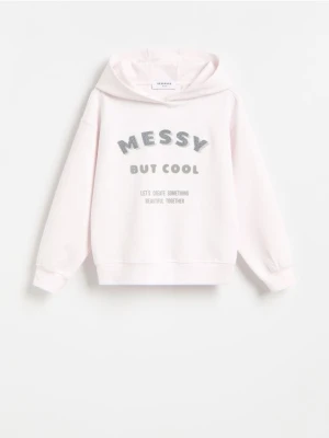 Reserved - Bluza z kapturem - pastelowy róż