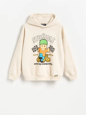 Reserved - Bluza z kapturem Stumble Guys - beżowy
