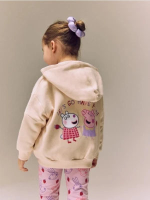 Reserved - Bluza z kapturem Świnka Peppa - kremowy