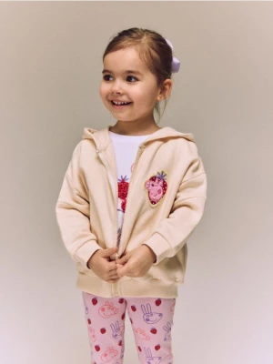 Reserved - Bluza z kapturem Świnka Peppa - kremowy