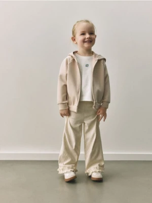 Reserved - Bluza z kapturem z modalem - brązowy