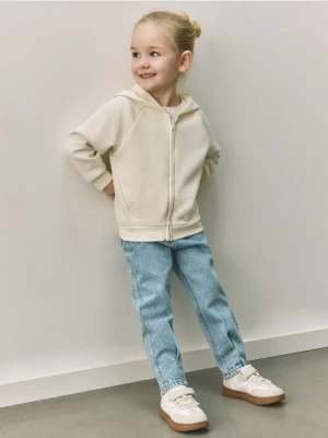 Reserved - Bluza z kapturem z modalem - złamana biel