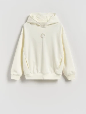 Reserved - Bluza z kapturem - złamana biel